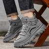 Men's Workwear Shoes, Durable and Comfortable Ankle Boots, Trendy Thick Soled and Height Increasing Casual Boots  Zapatos Mujer