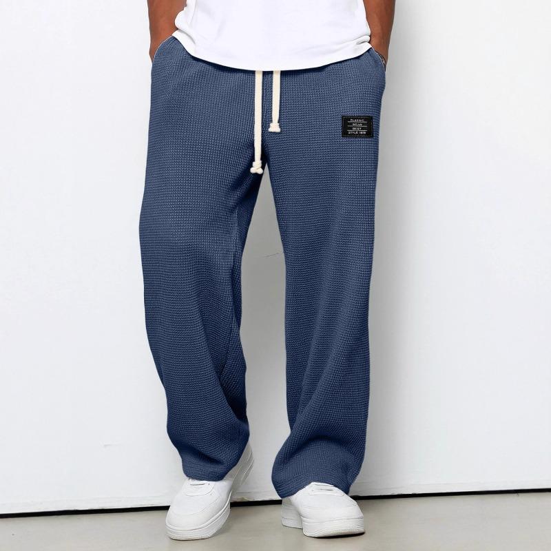 Men's Spring Autumn Trendy Brand Loose Vertical Straight Sweatpants Wide-leg Sports and Casual Trousers