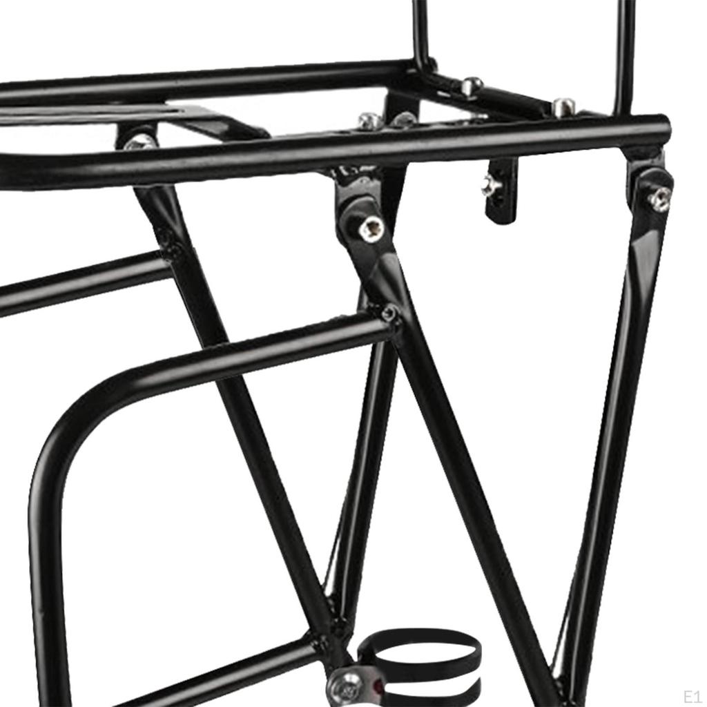 Bike Front Carrier Rack Easy To Install Sturdy Metal Luggage Shelf Trunk Holder for