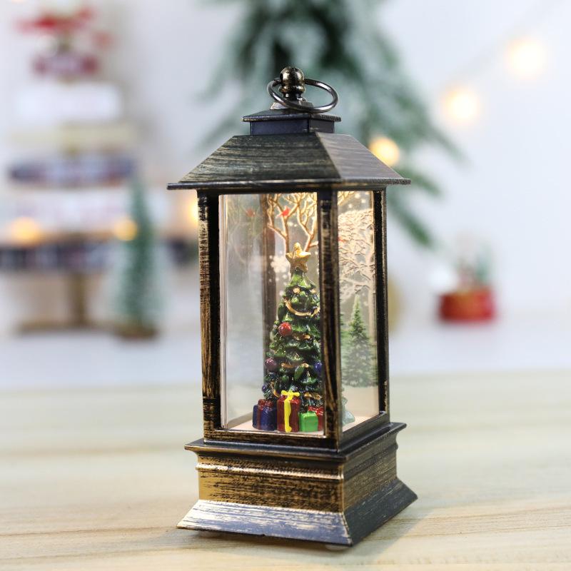 Christmas Santa Claus Crystal Lantern & Ornament