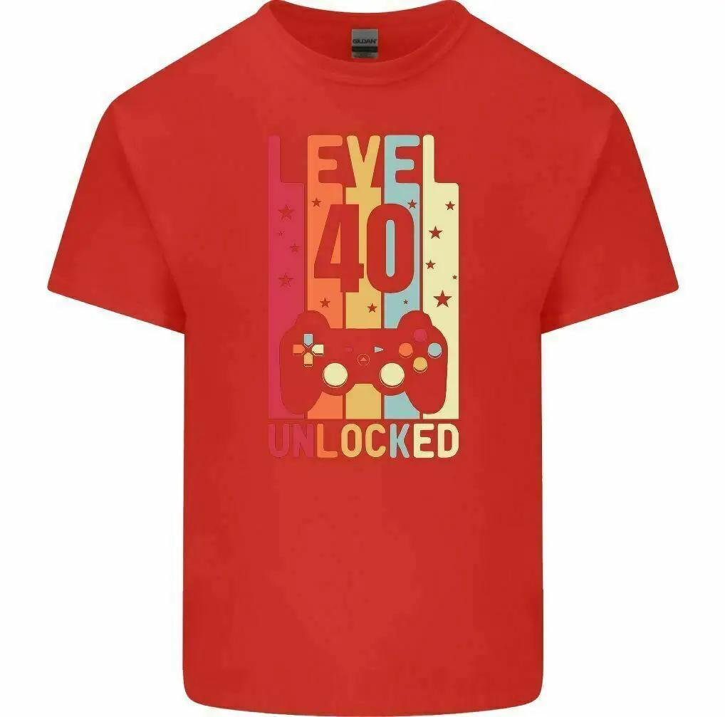 40th Birthday T-Shirt 1982 Mens Funny LEVEL UNLOCKED 40 Year Old Gaming Tee Top