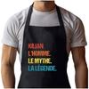 Kitchen Apron - Khalid Myth Legend Vintage - Black - Cotton - French Printing