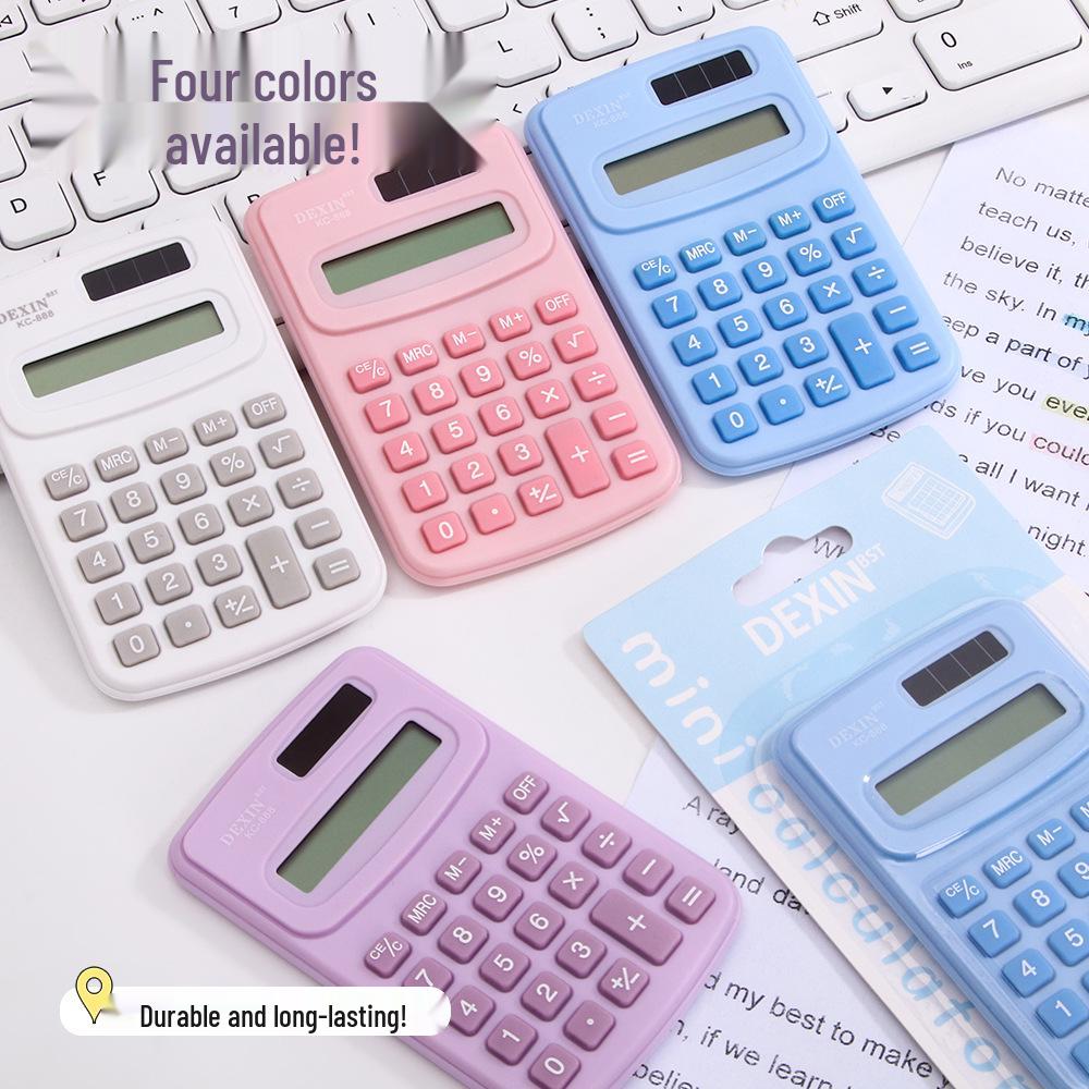 Creative Mini Colorful Silent Calculator for Primary Students - Ultra-thin & Portable