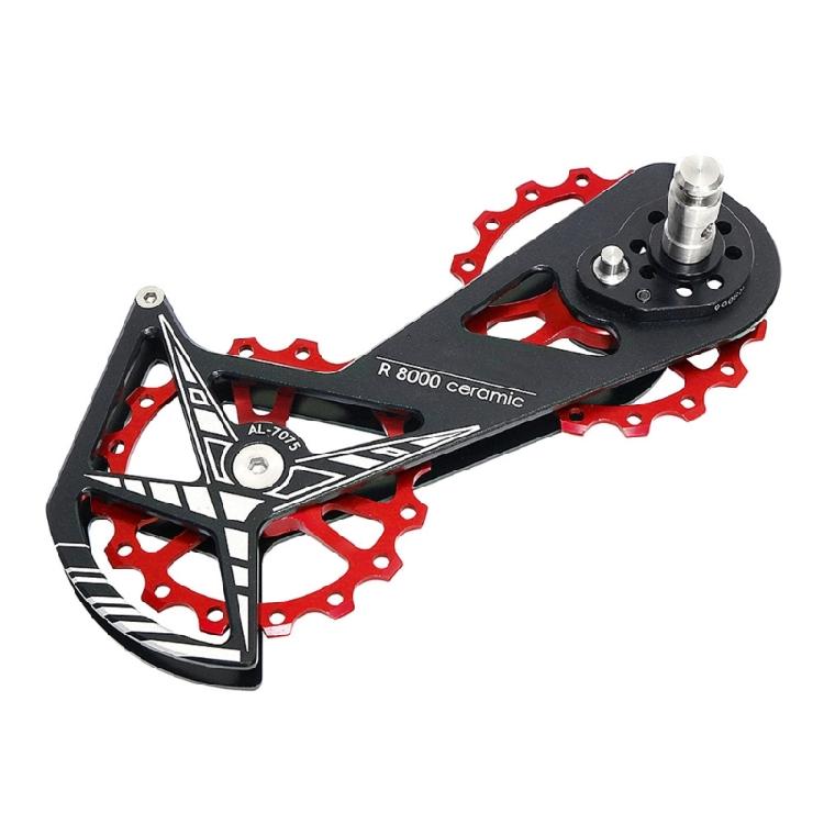 Low Frictions 16T Bike Rear Derailleur Pulley Systems, Aluminum with Ceramic Bearing for R8000 R8800 5800 Climbing Ease