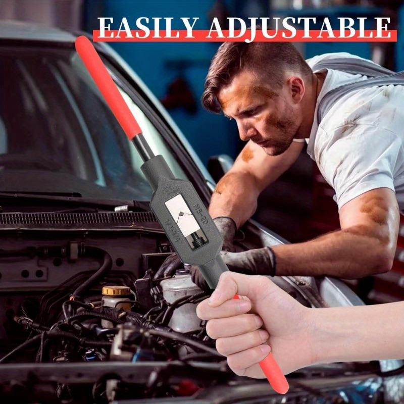 1Pcs Adjustable Tap Wrench Screw Tap Holder Reamer Hand Tap Tool with Plastic Dipped Handle Non Slip Tap Tool for Tap Reamer Tap Hand Tool