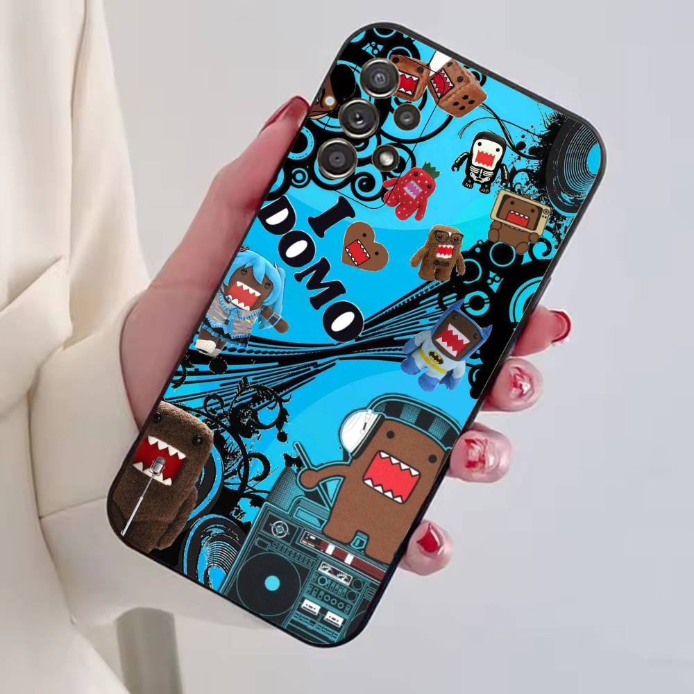 Cute Domo-kun Monsters Fashion Phone Case For Samsung S25,S24,S21,S22,S23,S30,Ultra,S20,Plus,Fe,Soft Silicone Black Cover