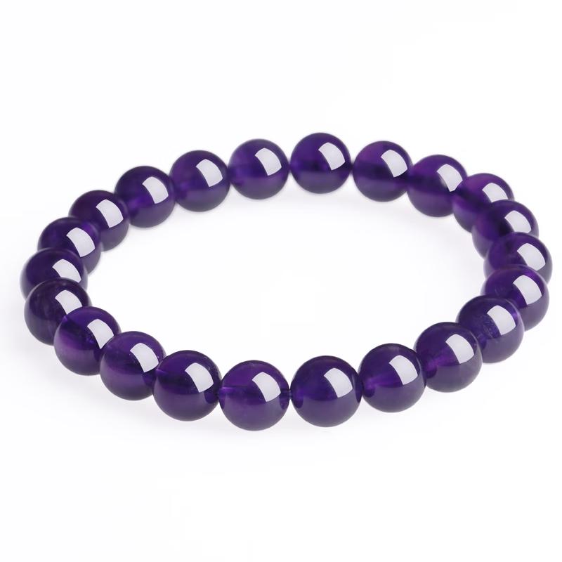 Collection Grade Natural Amethyst Bracelet 8-9mm