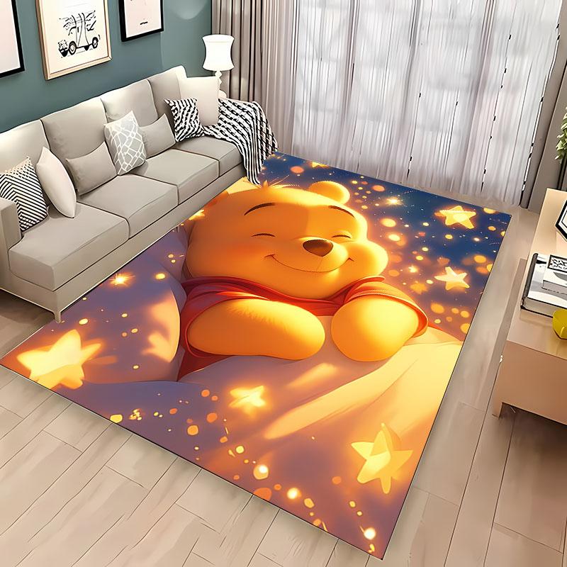 Multi-Size Cartoon Winnie The Pooh Carpet, Living Room Bedroom Kid's Room Sofa Mat,Doormat Floor Anti-slip Rug Next Day Shipping