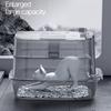 Fully Enclosed Cat Litter Box Stainless Steel Cat Toilet Odor Proof and Splash Proof Pet Bedpans Easy Lift Lid Cats Sandbox