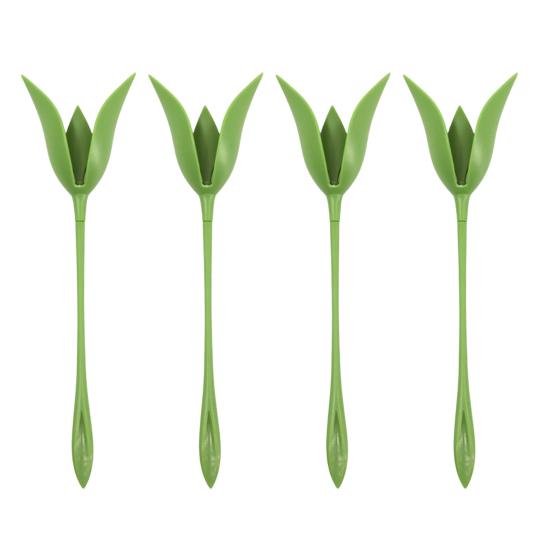 4/5/6/7/10/15/20/30 Stück Rosen-Serviettenhalter Grüner Stiel Blume Serviettenhalter für Abendessen Hochzeitsfeier Hotel Restaurant Esstischdekoration