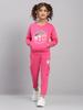 Girls Regular Fit Printed Tracksuit