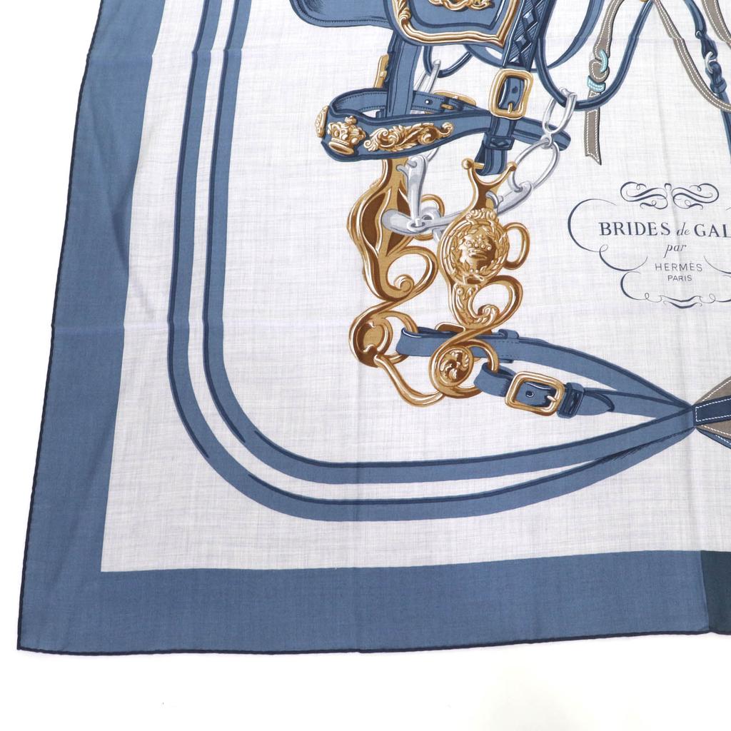 Makelloser HERMES Schal Bride de Gala Appliqué Piqué Kaschmir Damen Gebraucht