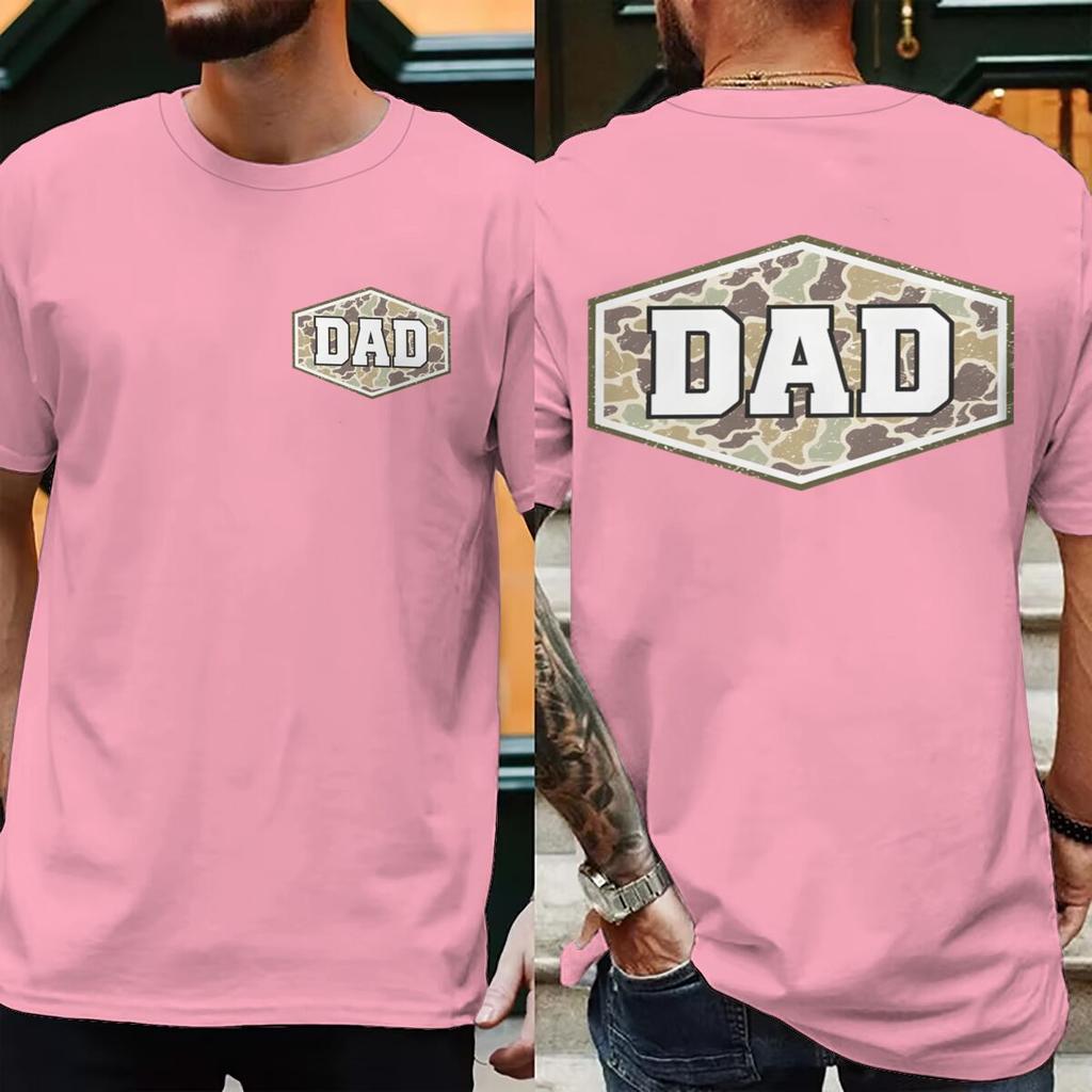 Fathers Day Gift Unisexs Tshirt Camouflage Dad Shirt Gift For Dads Shortsleeve Crewneck Tshirt Casual Dad Life Top Clothing