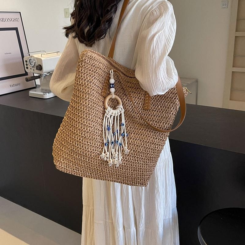 Женская тканая сумка большой емкости для подмышек — фото 10