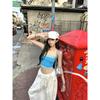 Wind Fake Two Pieces Feel Sexy Season Pure American Suspender Vest Women's Summer Desire Chic Spice Girl Sleeveless Top Design Inside