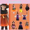 Magical Baby Girl Gown Halloween Cosplay Witch Costume For Teens With Puff Sleeves