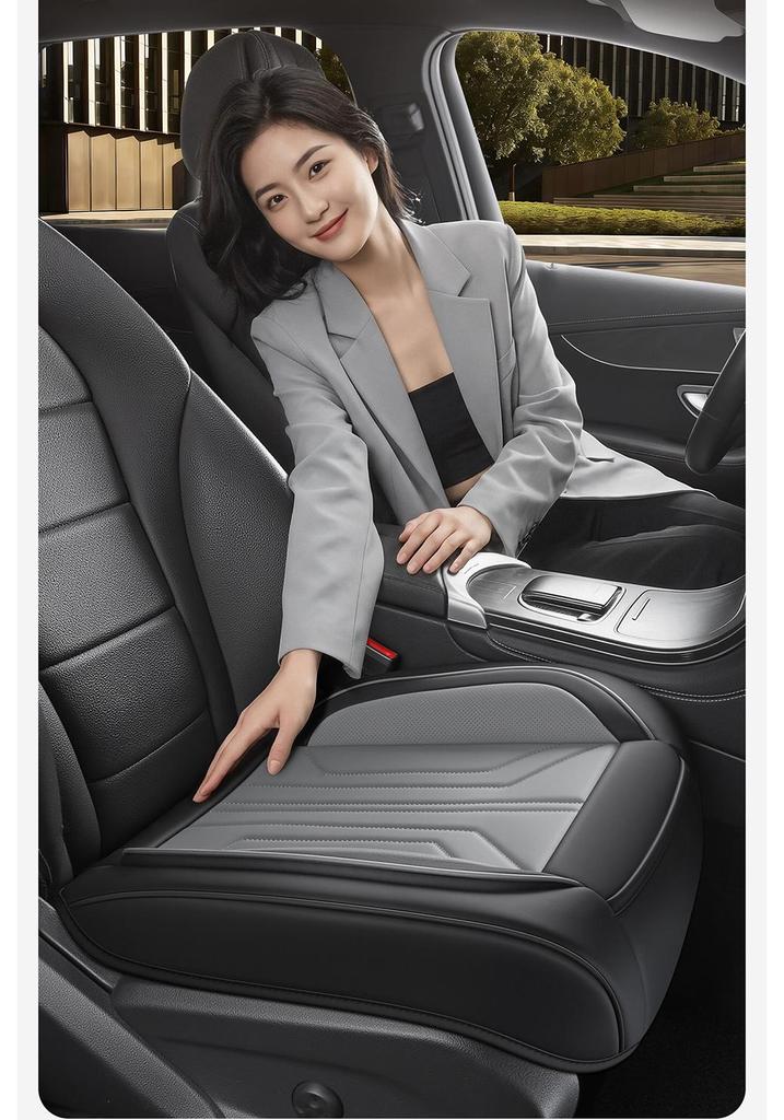 Universal All-Season Leather Car Seat Cushion for SUVs, Off-Road, Sedans, and Trucks