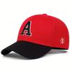 Baseball Stitching Embroidered Ar Side Lettering Alphabet A Neutral Gender Women  Men For Caps Spring And Autumn Outdoor Adjustable Casual Hats