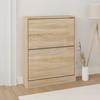 Vidaxl Zapatero, Roble, 59x17x81 cm, Material Derivado de la Madera