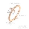 Cross Ring for Women Korean Fashion Micro-inlaid Zircon Dainty Rings Rose Gold Color Crystal Finger Accessories Jewelry R715