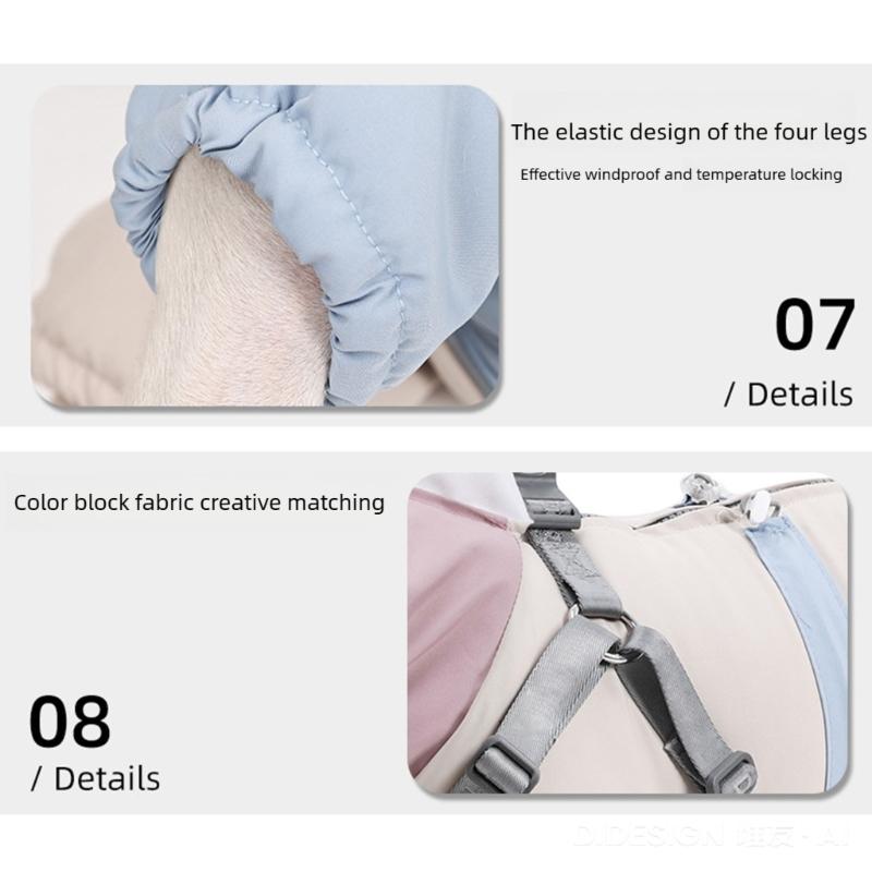 Jumpsuit Dog Pullover Furry Full Coverage for Medium Dogs to Large Dogs for Winter Basic Jumpsuit Four Leg Thick Coat