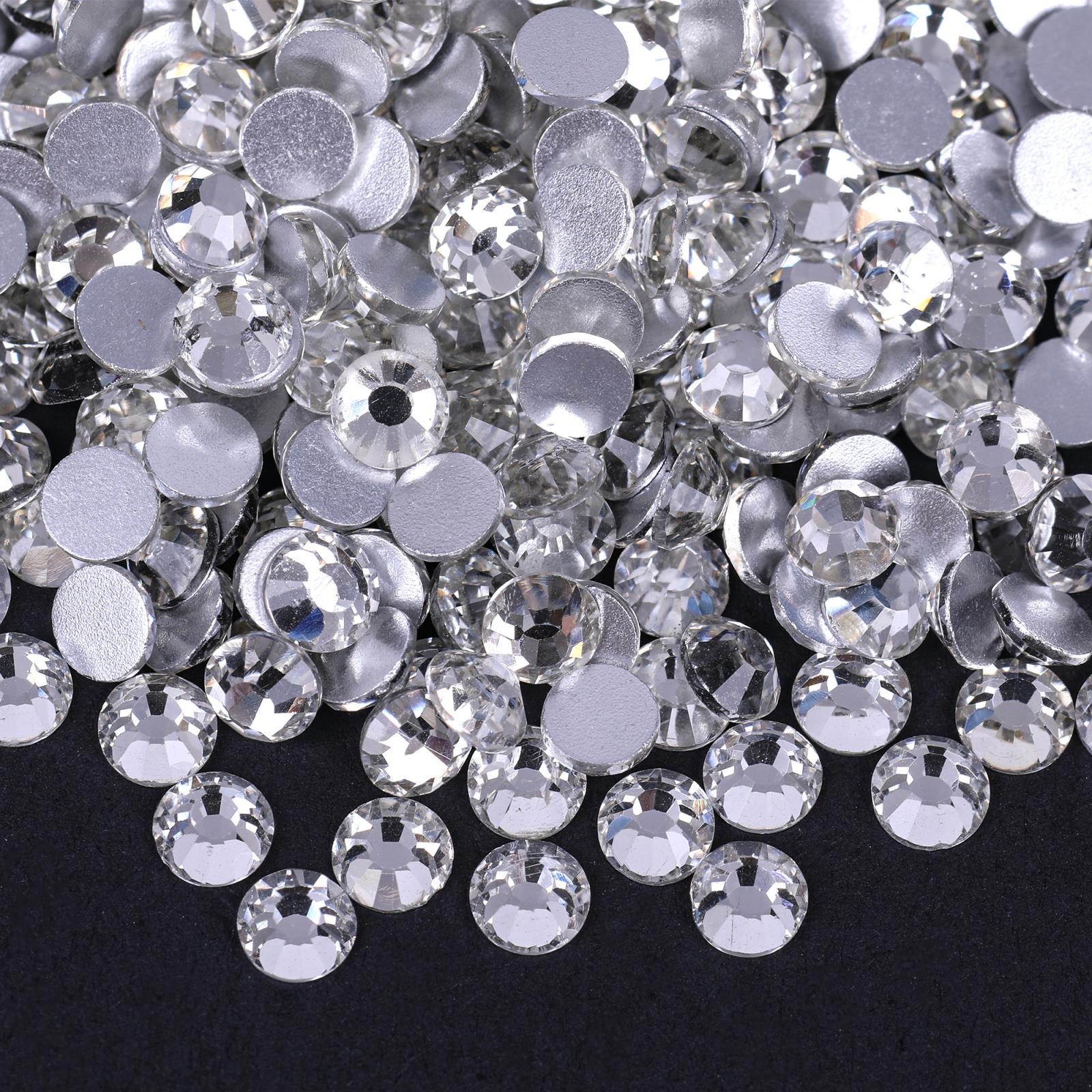 

Weichen Новый круглый плоский цветной бриллиантовый чехол для мобильного телефона с рисунком ногтей со стразами стеклянные ювелирные изделия аксессуары SS8# -1440PCS белый