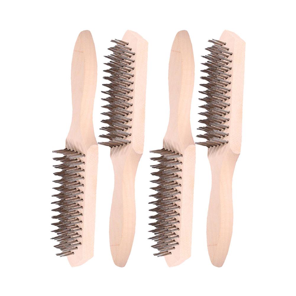Carbon Steel Wire Brush Heavy Duty Wire Brush For Home Use Comfortable To Use Non-Slip Grip For Cleaning Grills