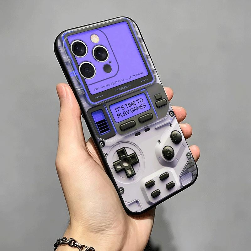 Soft Phone Case For iPhone 17 16 Pro Max 15 Game Console Fashion Boy 16E 17E 14 Plus 13 Mini 12 XS 7 SE 8 Air Black Cover Shell