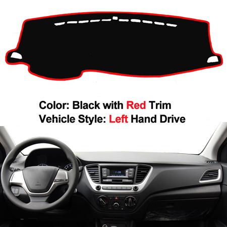 Car Inner Dashmat Dash Mat Dashboard Cover Pad Sun Shade Dash Board Cover Carpet For Hyundai Solaris 2 Accent Verna 2017 2018