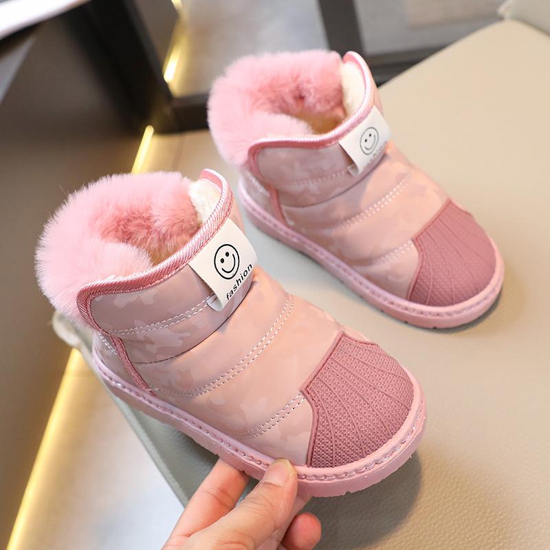 Children's Snow Boots Boys' Cotton Boots New Winter Cotton Shoes for Girls Children's Warm Shoes for Babies