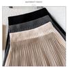 2025 Autumn/Winter Elegant Wool Knit Maternity Pleated High-Waisted A-Line Short Skirt