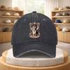 Childless Cat Lady Tarot Graphic Baseball Cap Vintage Washed Denim Adjustable Hat for Unisex
