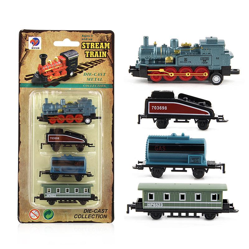 

Alloy Pull-Back Retro Steam Train Model Toy for Kids, Freely Assembled