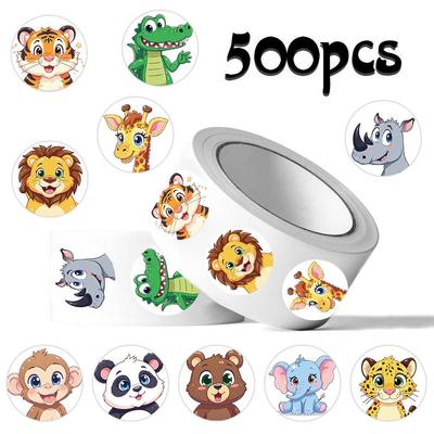 Waldtier Cartoon Aufkleberrolle - DIY Journal und Kinder Schreibwaren Dekorationsband