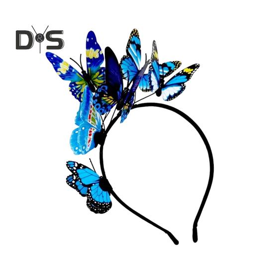 Damskie opaski na głowę kolorowe motyle dekoracje ślubne opaski na włosy imprezy cosplay halloween akcesoria do włosów