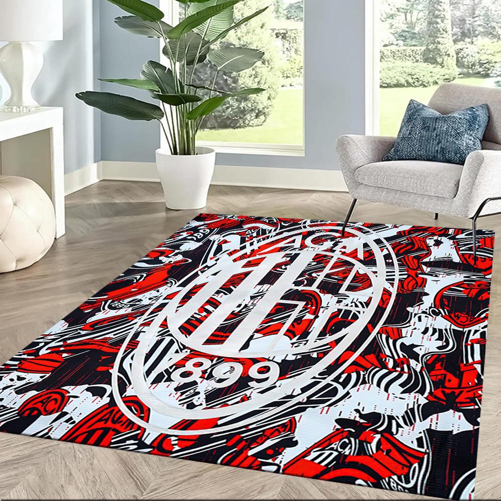 Ac Milan Floor Rug Office Rug Suitable For Hallway Foyer Kitchen Dining Room Antislip Carpet Anime Office Decor