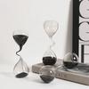 1pc Minimalist Interior Dining Table Decoration with Black Modern Style Curved Design and Hourglass Glass Craftsmanship