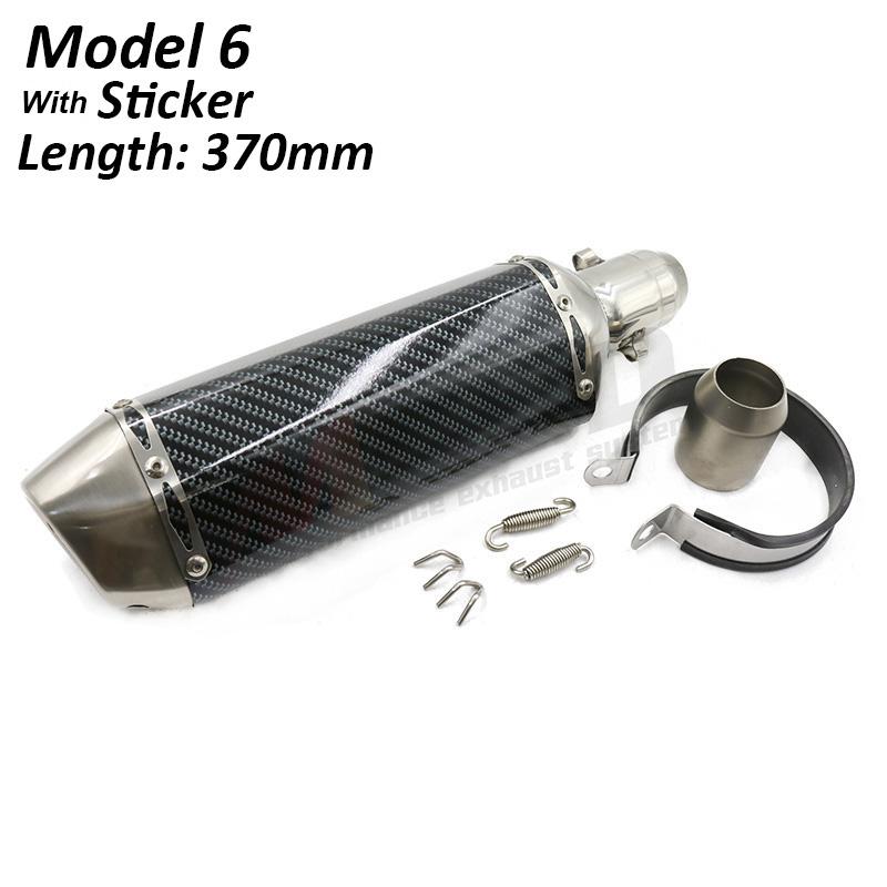 Universal Motorcycle Exhaust Pipe 51mm DB Killer Escape Moto Racing Modified Pit Bike For Kawasaki Z650 Ninja400 Versys 650 MT09