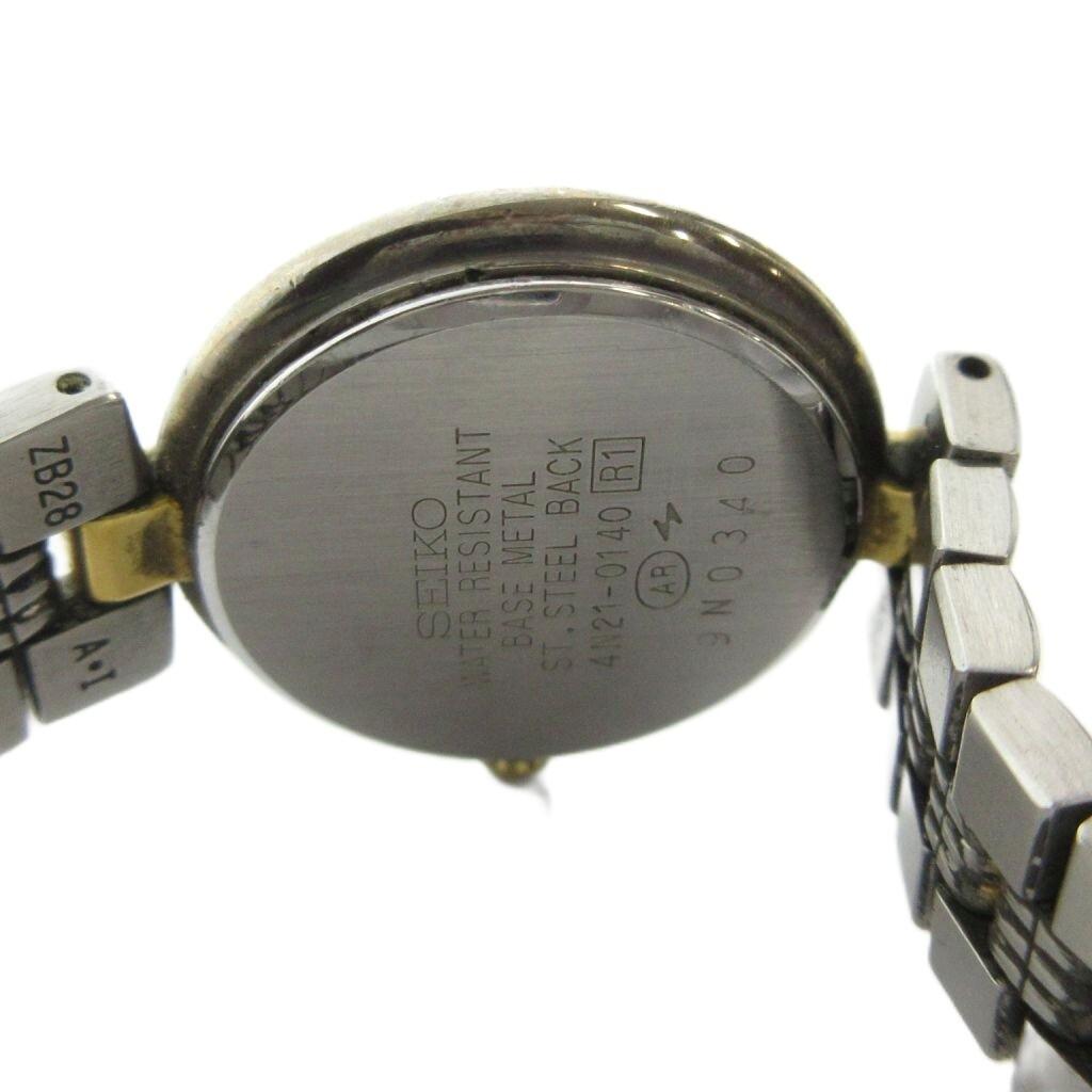 SEIKO CREO White 4N21-0140 Watch, Quartz, Dial, Silver/ Gold Tone, GY18/ MQ, Women's