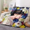 3Pc Summer Hikaru Died Print Flannel Blanket, High quality Comfortable for All Seasons, Home Decor, Warmth and Comfort, Perfect for Christmas Gifts