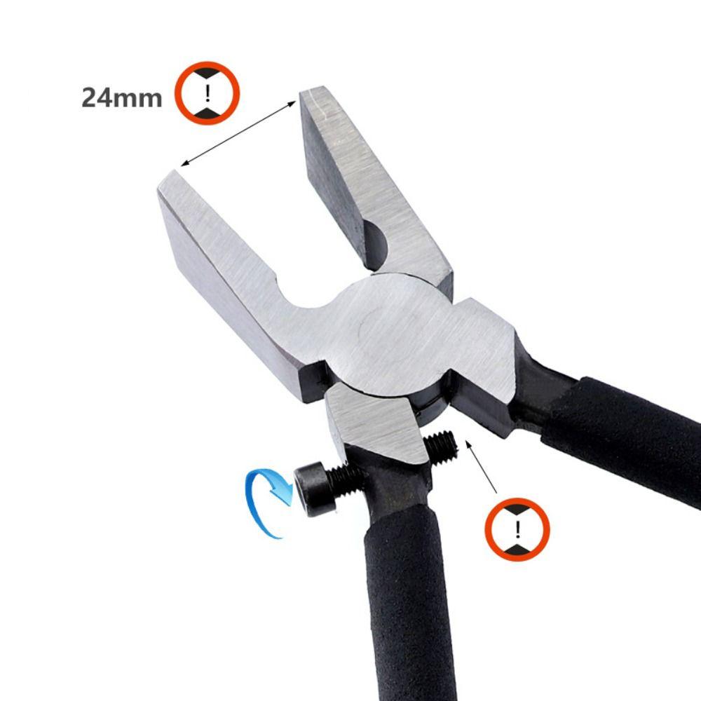 Flat Nose Glass Breaking Pliers High Carbon Steel Wire Drawing Pliers Glass Cutting Tool  Mirrors