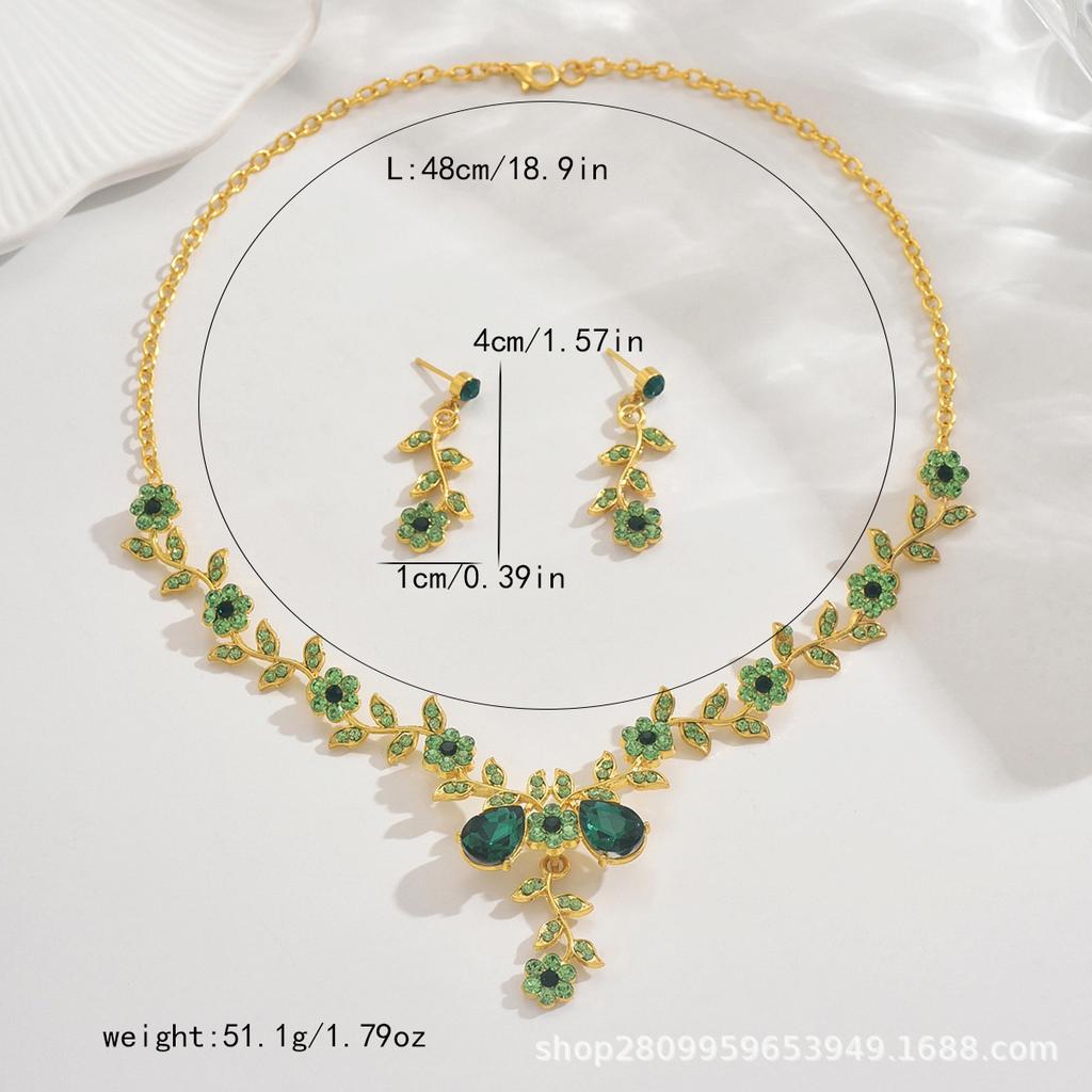 Alloy Necklace And Earring Set For Ladies - Wedding And Bridal Jewelry Set
