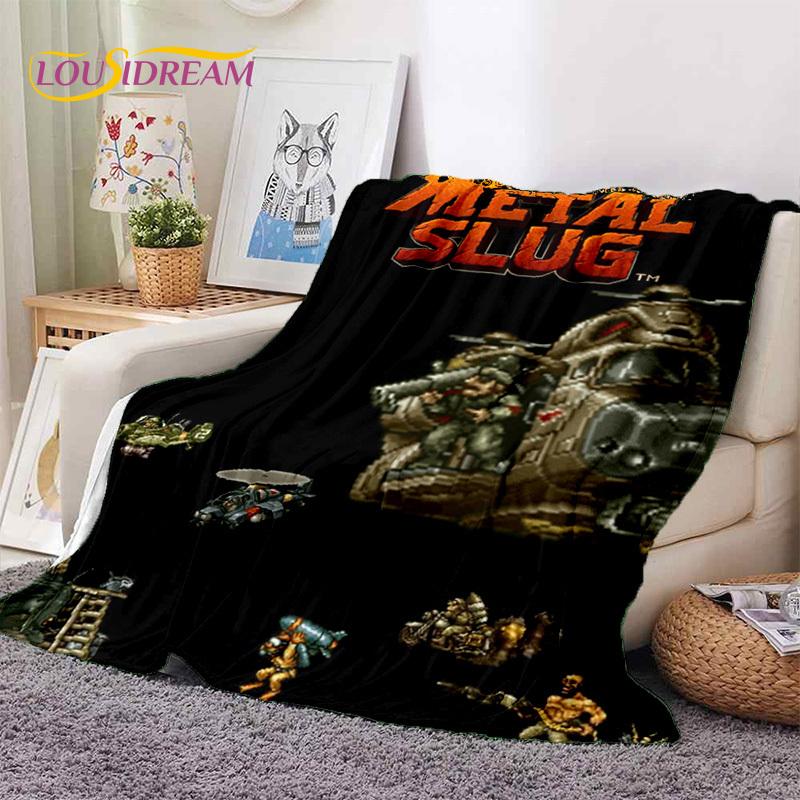 Metal Slug Κλασικό Ρετρό Παιχνίδι Κινούμενο Σχέδιο Μαλακές Κουβέρτες Φλας Νηλ, Κουβέρτα Ρίψης Άνετη Κουβέρτα για Πικνίκ Κρεβάτια Σπίτι Υπνοδωμάτιο Δώρο