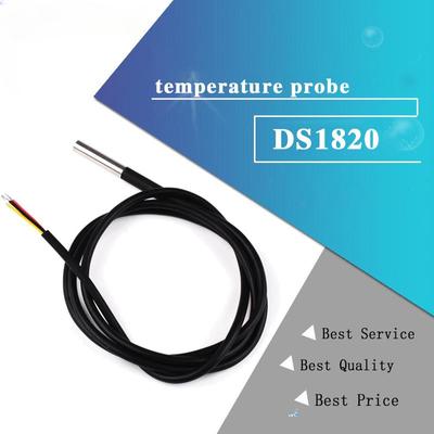 DS1820 Rostfritt stålpaket Vattentät DS18b20 temperatursond temperatursensor 18B20 för arduino