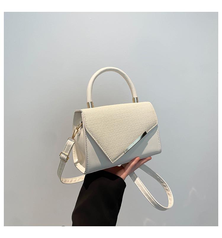 Fashion splicing contrasting colors, new women's 2025 summer models, go to work with temperament, crossbody shoulder handbag