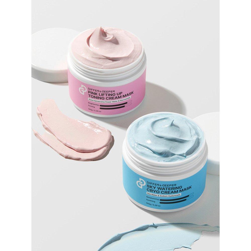 DIFFER&DEEPER Fresh Face Pack Pink Lifting Up Toning Cream Mask 150g