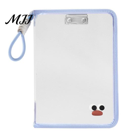 Dustproof File Protection Sleeve Clear Expanding Folder, with Hand Strap, Macaron Color Lightweight Student Test Paper Holder Waterproof Plastic