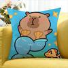 Cute Capybara Household Various Sizes Square Pillow Case For Car Home Bedchamber Decor