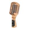 Audio Mic Retro Microphone Prop Vintage Mic Universal Stand Compatible Live HD Sound Karaoke Studio Recording Simulation Prop