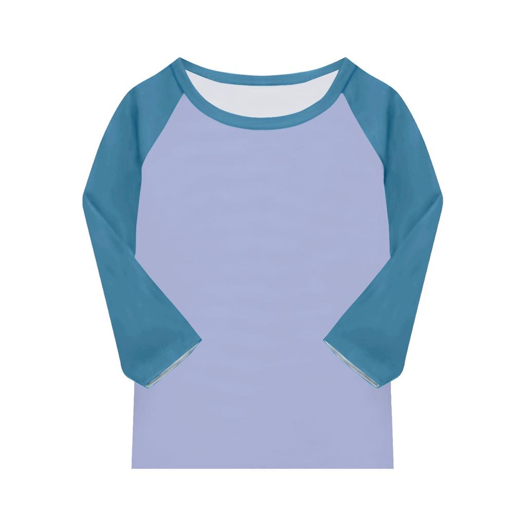 Tops For Youth Girls 4-16 Years Round Neck 3/4 Sleeves T-Shirts Trendy Tops Outfit Tees